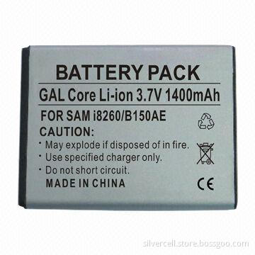 Li-ion Battery Packs for Samsung i8260 with 1,400mAh Capacity
